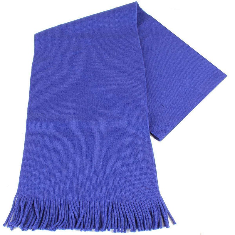 Bassin and Brown Hone Plain Wool Scarf – Blue