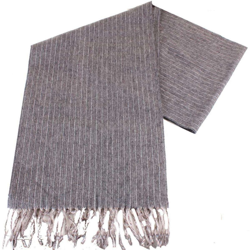 Bassin and Brown Maldini Striped Wool Scarf – Brown/Beige