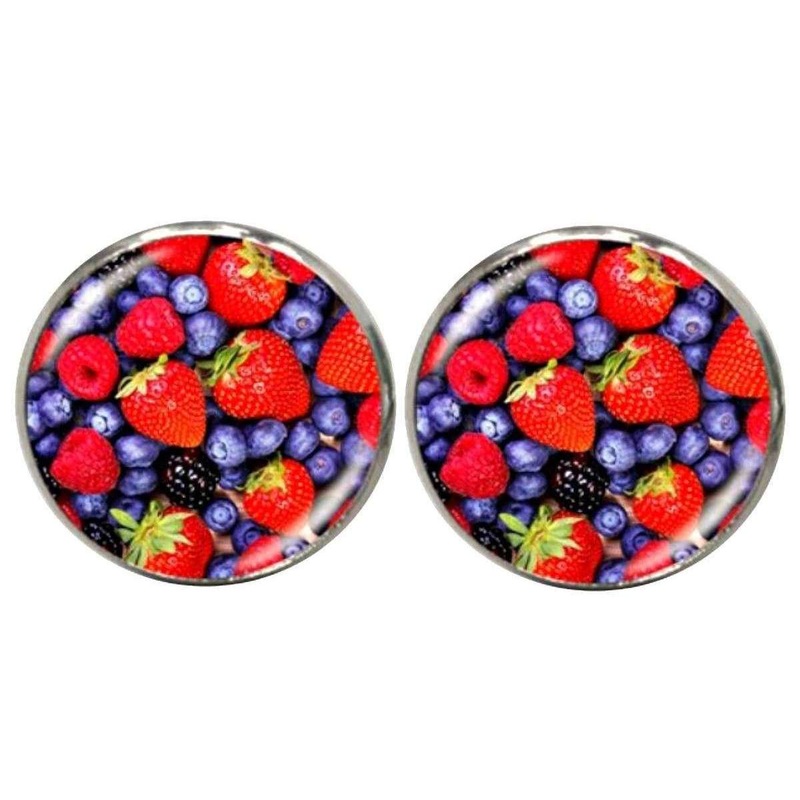 Bassin and Brown Mixed Berries Cufflinks – Red/Blue