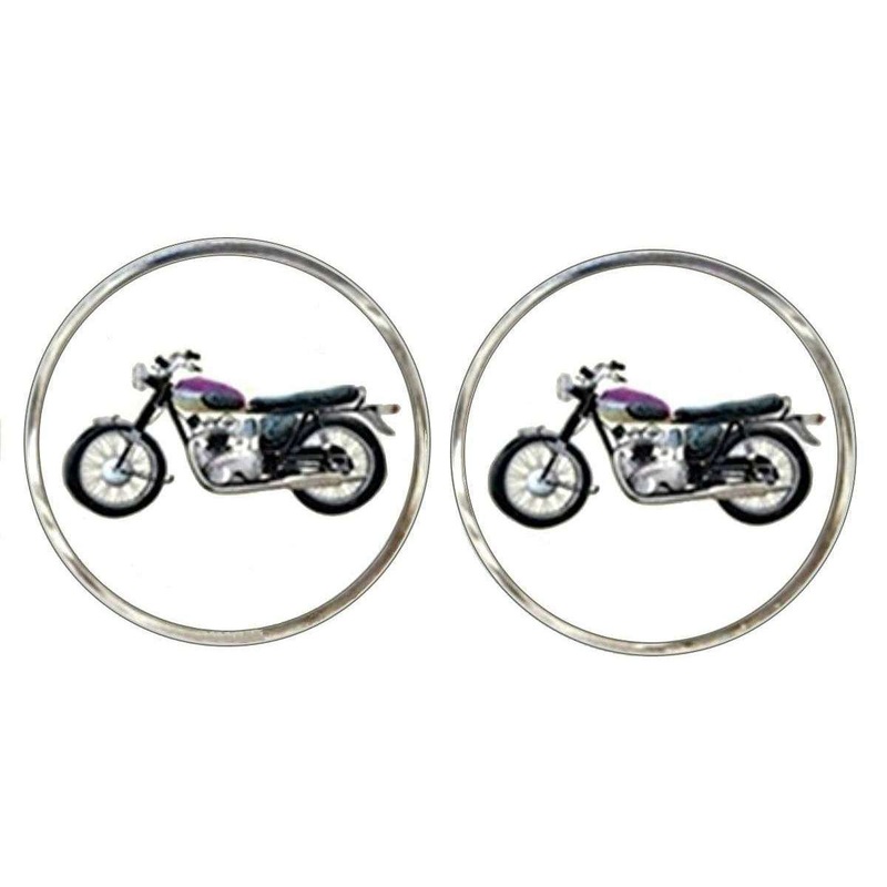 Bassin and Brown Motorbike Cufflinks – Black/White