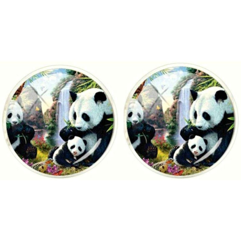 Bassin and Brown Panda Bears Cufflinks – Black/White