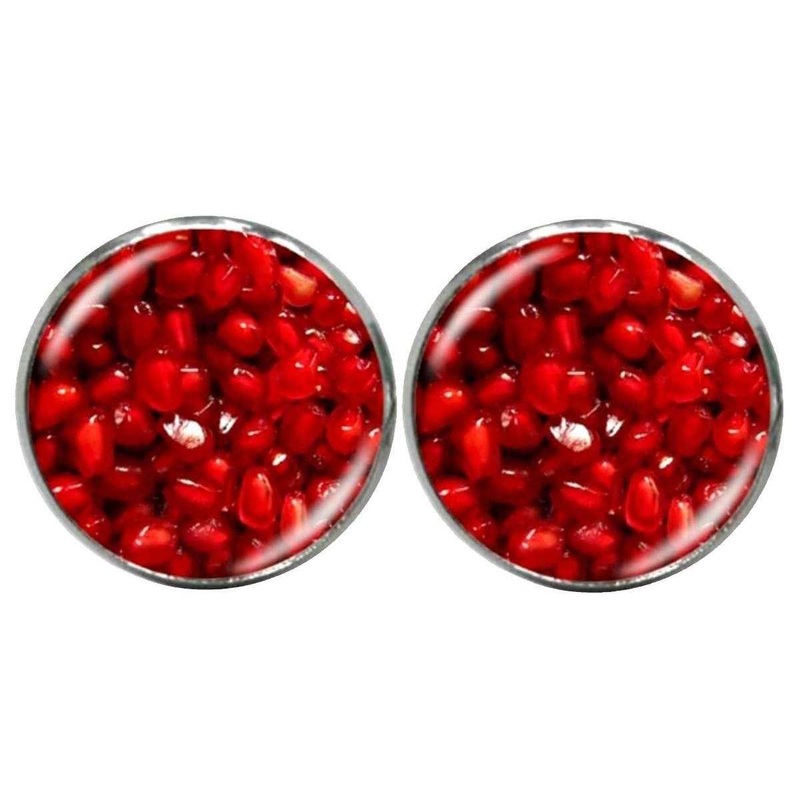 Bassin and Brown Pomegranite Fruit Cufflinks – Red