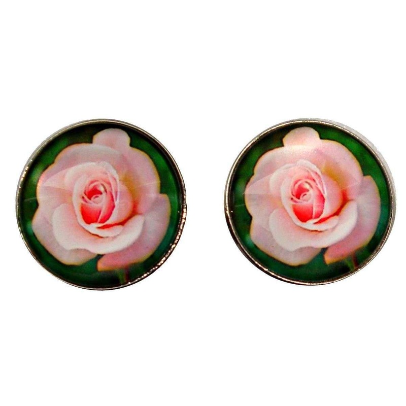 Bassin and Brown Rose Cufflinks – Pink