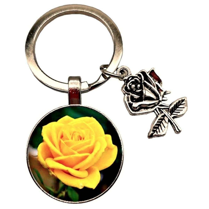 Bassin and Brown Rose Key Ring – Yellow