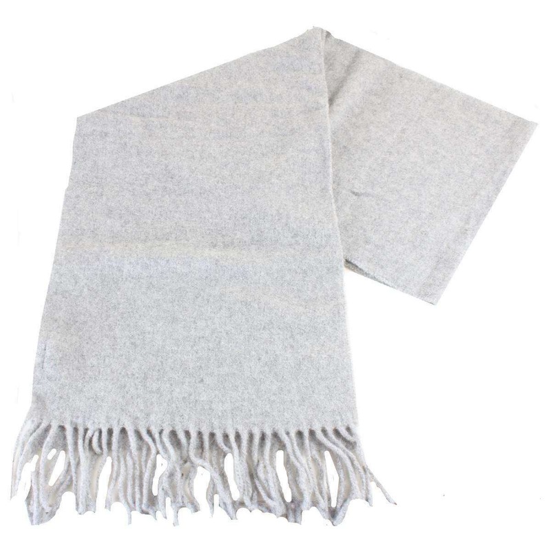 Bassin and Brown Southall Plain Wool Scarf – Grey
