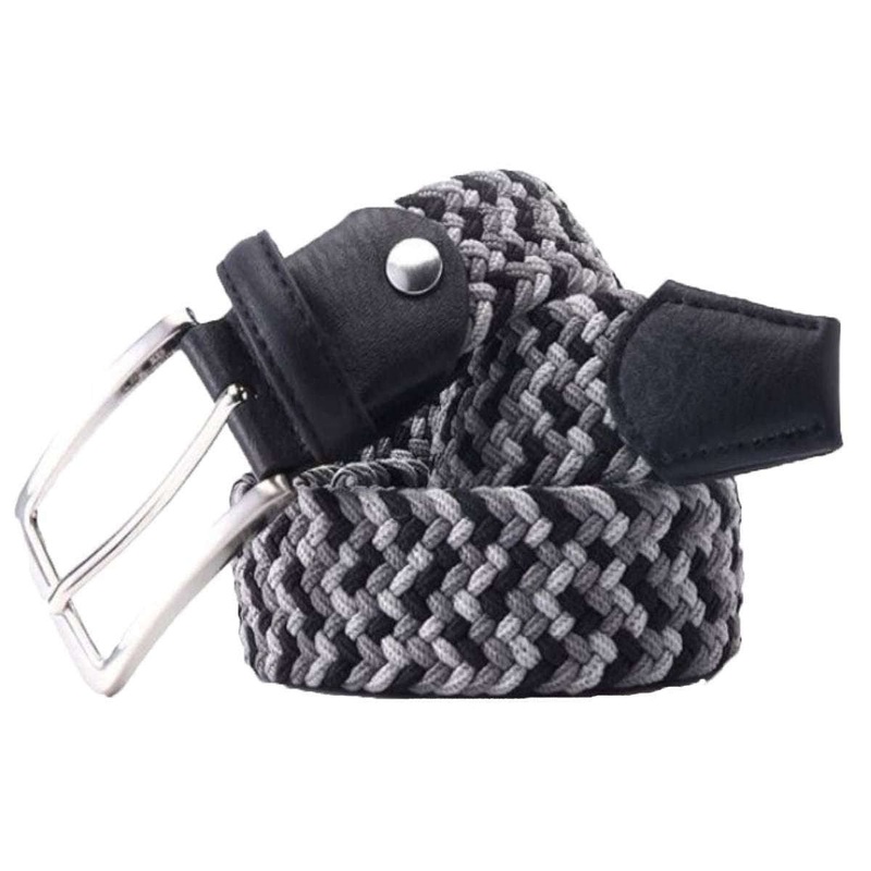 Bassin and Brown Three Colour Stripe Woven Belt – Black/Grey