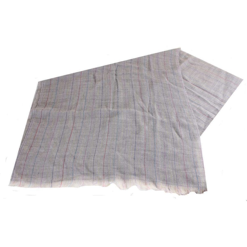 Bassin and Brown Watson Large Check Wool Scarf – Fawn/Brown