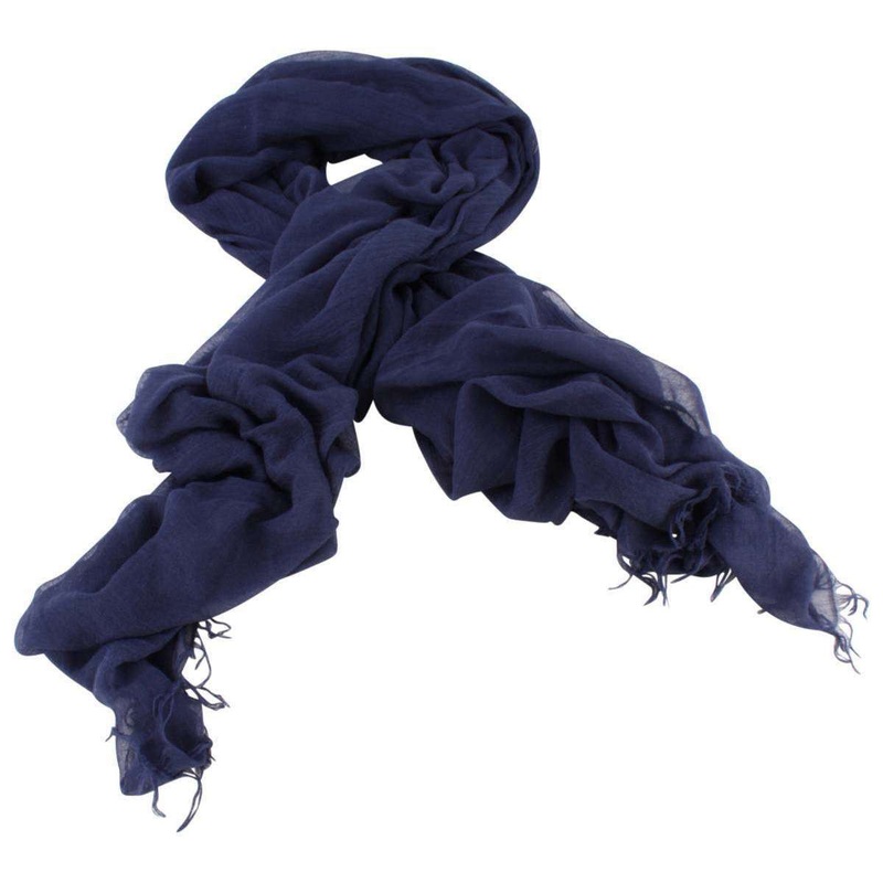 Bassin and Brown Aeolus Large Plain Scarf  – Blue