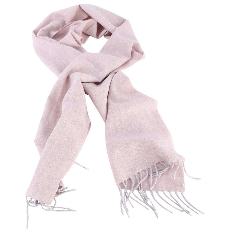 Bassin and Brown Arethusa Self Lined Wool Scarf  – Pink