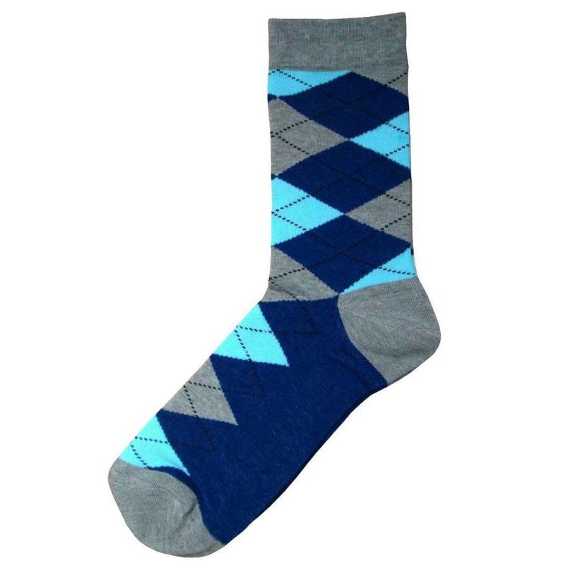 Bassin and Brown Argyle Socks – Grey/Navy/Light Blue