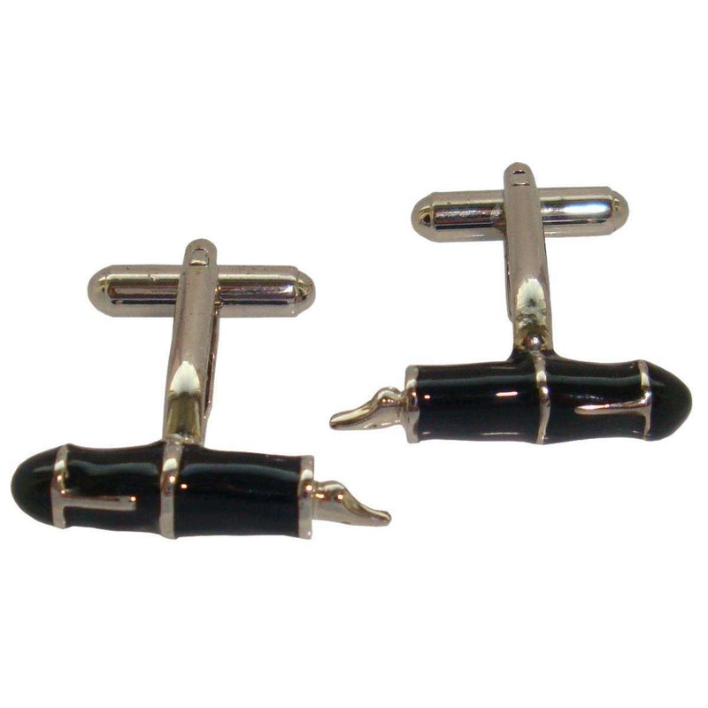 Bassin and Brown Fountain Pen Cufflinks – Black