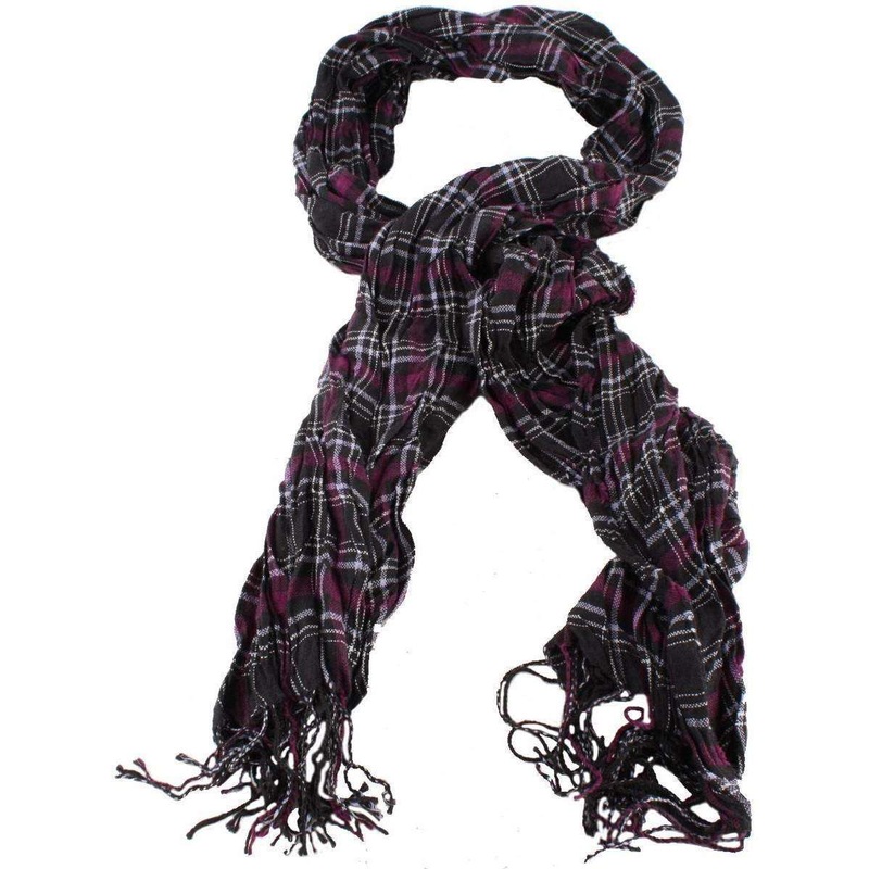 Bassin and Brown Grant Scrunched Scarf  – Black/Purple