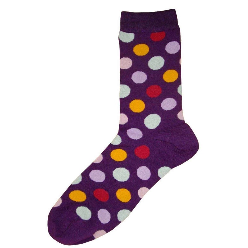 Bassin and Brown Multi Spot Socks – Purple/Multi-colour