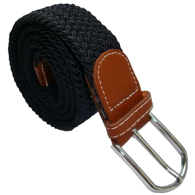 Bassin and Brown Plain Elasticated Woven Belt – Navy