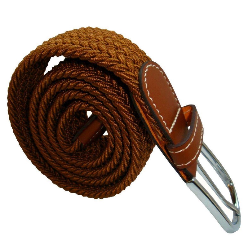 Bassin and Brown Plain Woven Belt – Bronze