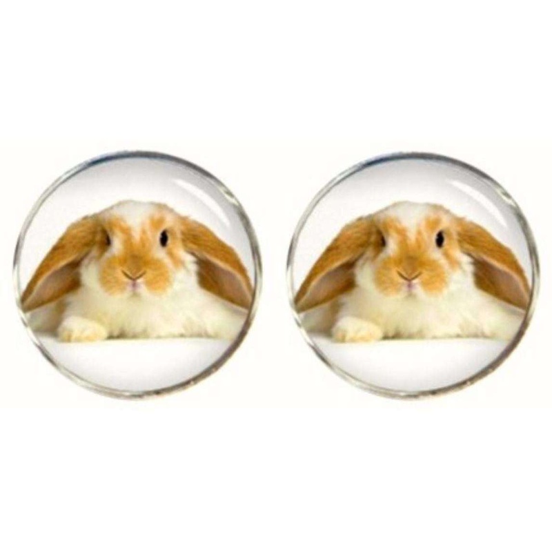 Bassin and Brown Rabbit Cufflinks – Beige/White