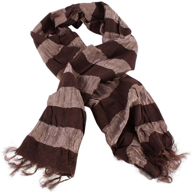 Bassin and Brown Sarracenia Hori Striped Scarf – Bronze/Brown