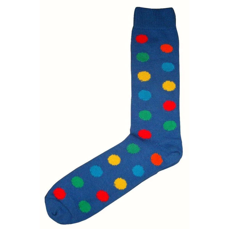 Bassin and Brown Spotted Midcalf Socks – Blue/Multi-colour