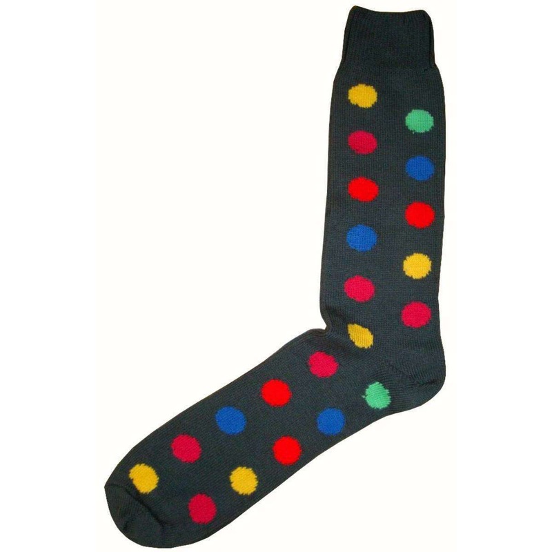 Bassin and Brown Spotted Midcalf Socks – Grey/Multi-colour