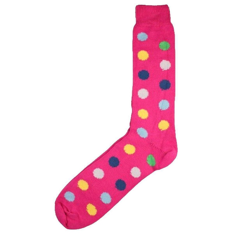 Bassin and Brown Spotted Midcalf Socks – Pink/Multi-colour