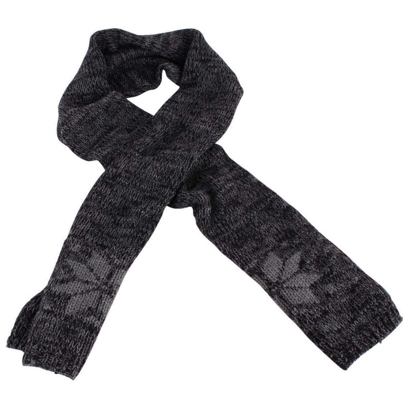 Bassin and Brown Temple Snowflake Wool Scarf – Grey