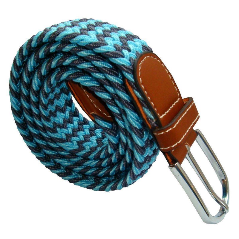 Bassin and Brown Two Tone Woven Belt – Blue/Grey