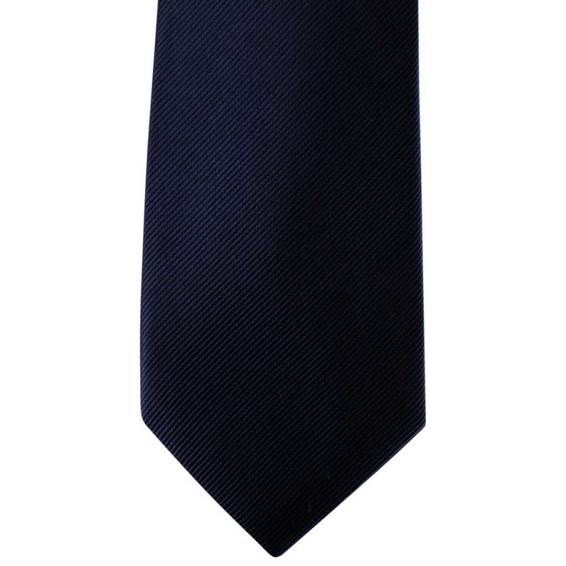David Van Hagen Diagonal Ribbed Tie – Navy