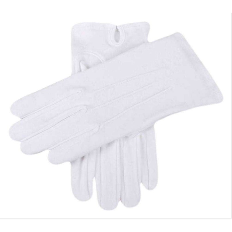 Dents Savoy Cotton Gloves – White