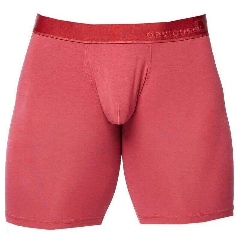 Obviously PrimeMan Boxer Brief 9inch Leg – Brick Red