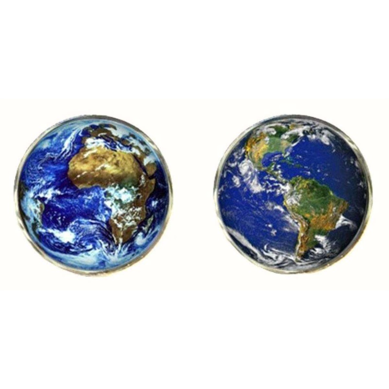 Bassin and Brown Planet Earth Cufflinks – Blue/Green