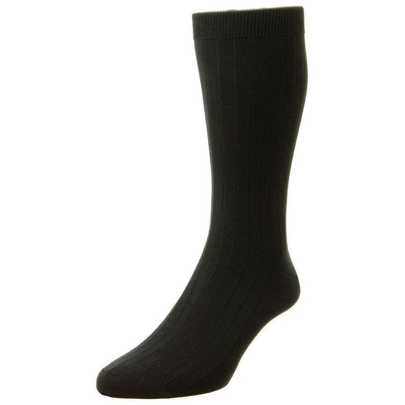 Pantherella Pembrey Sea Island Cotton Socks – Black