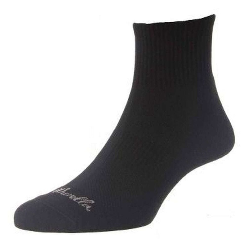Pantherella Step Organic Cotton Sneaker Socks – Black