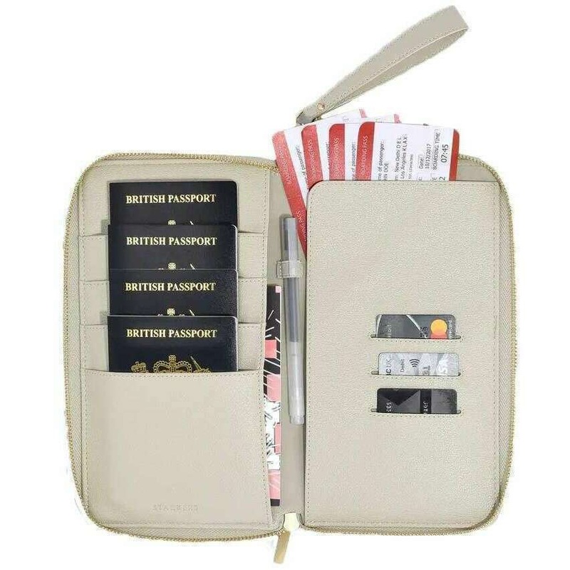 Stackers Family Passport Holder – Oatmeal/Linen Beige