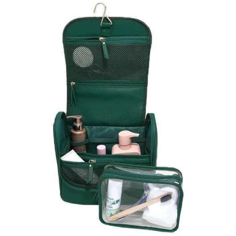 Stackers Large Hanging Wash Bag – Forest Green