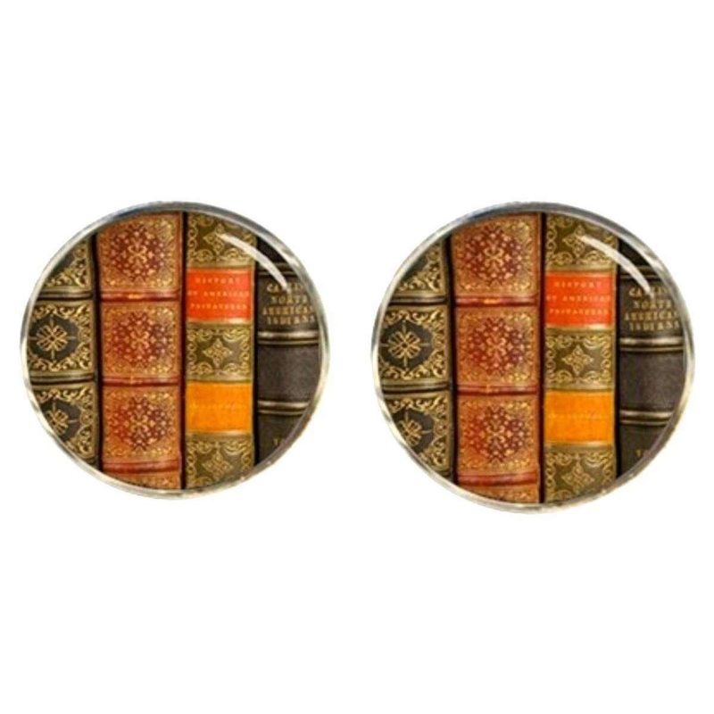 Bassin and Brown Books Cufflinks – Brown/White/Khaki