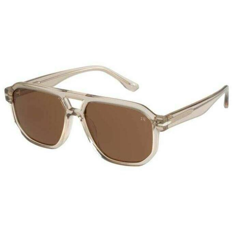 Botaniq Rectangular Double Bridge Sunglasses – Brown