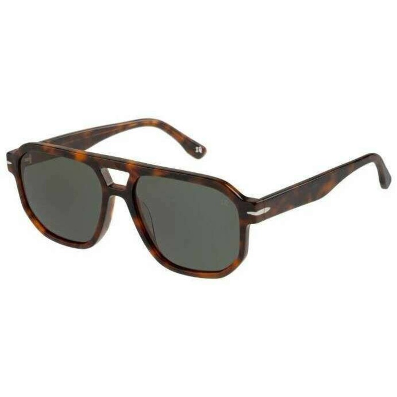 Botaniq Rectangular Double Bridge Sunglasses – Brown Tort