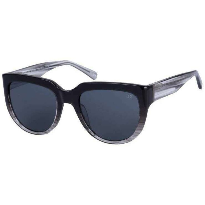 Botaniq Retro Round Sunglasses – Black/Grey