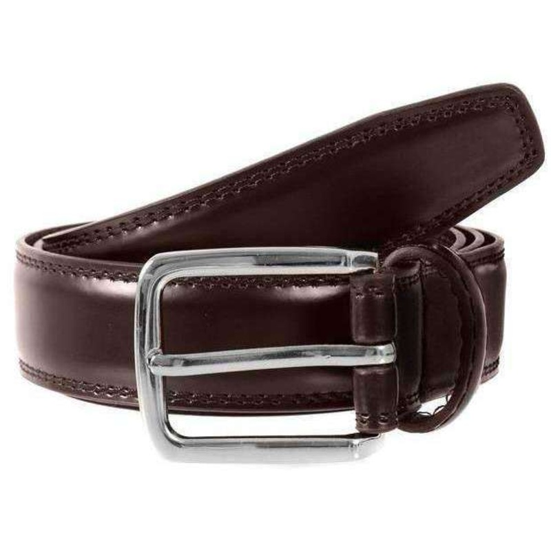 Dents Plain Leather Belt – Brown