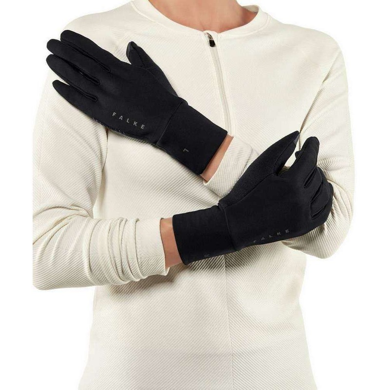 Falke Brushed Touchscreen Gloves – Black