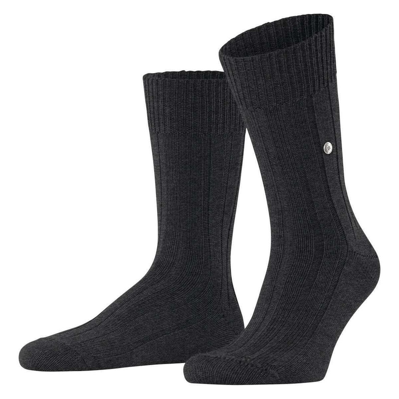 Burlington Dover Socks – Asphalt Mel Grey