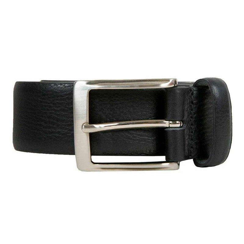 Dents Heritage Pebble-Grain Leather Belt – Black