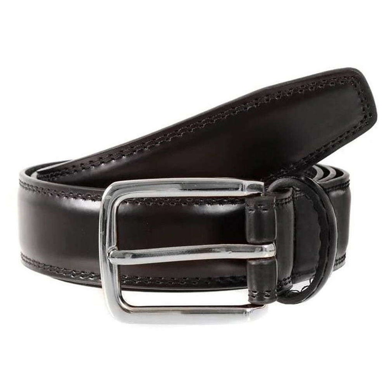 Dents Plain Leather Belt – Black