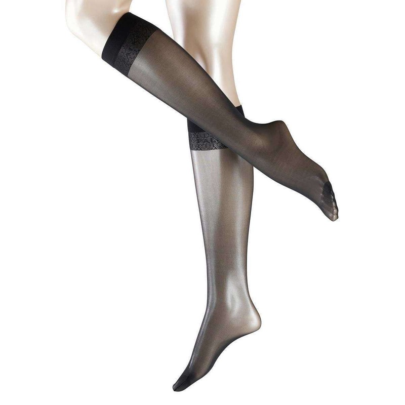 Falke Matte Deluxe 20 Denier Transparent Matte Knee High Tights – Black