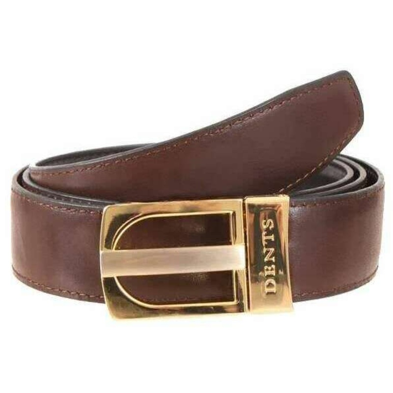 Dents Reversible Plain Leather Belt – Brown/Black