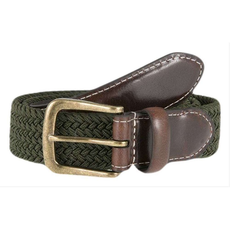 Dents Stretch Elastic Webbing Belt – Olive Green