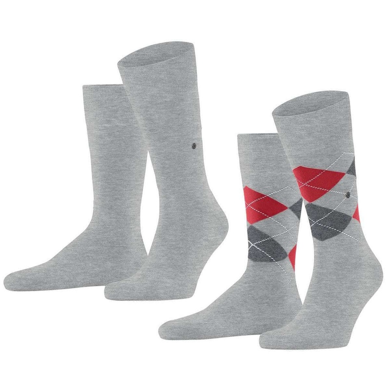Burlington Everyday Mix 2 Pack Socks – Heather Grey