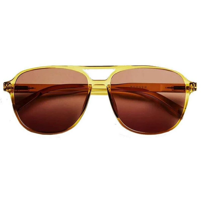 Barner Brad Glossy Sunglasses – Ecru Olive Green/Cocoa Brown