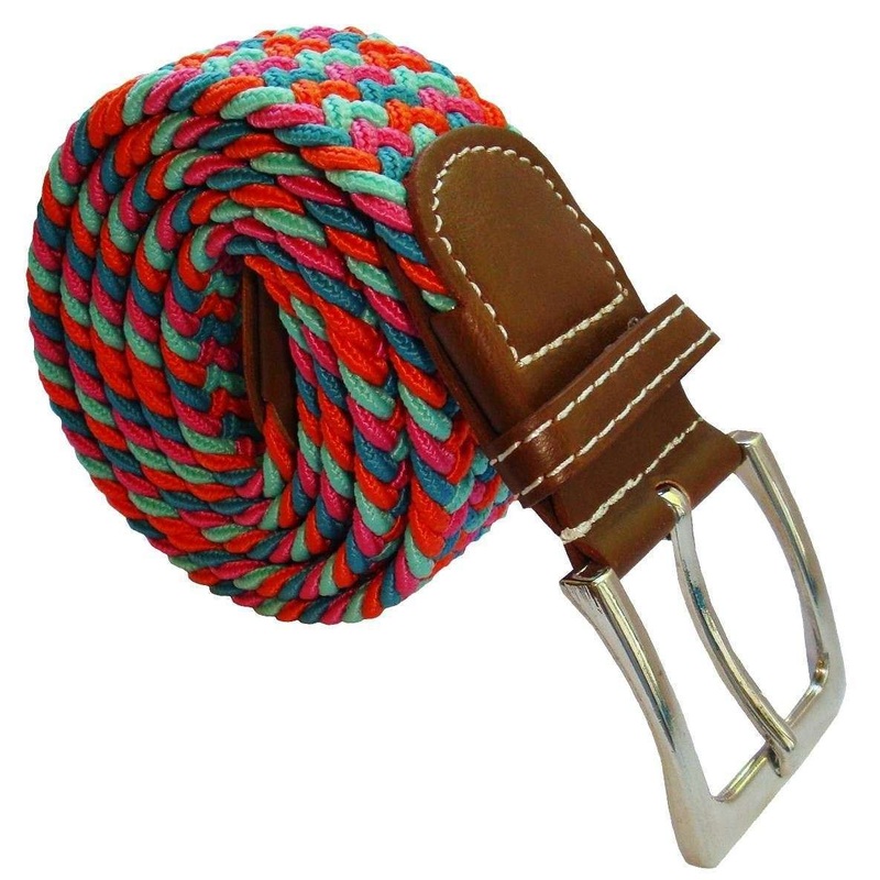 Bassin and Brown Elasticated Woven Belt – Multi-colour