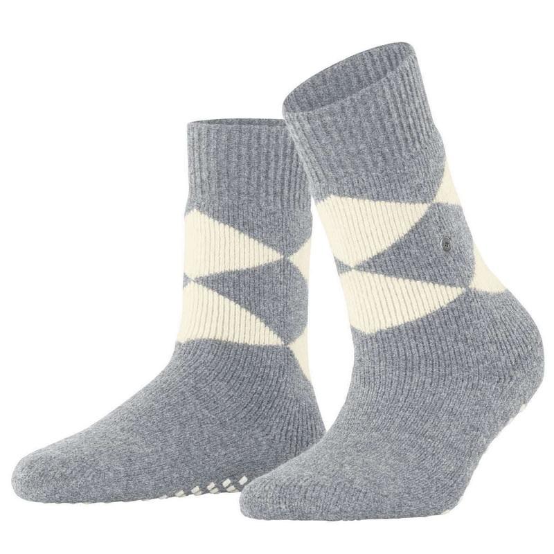 Burlington Cosy Argyle Socks – Grey Mel